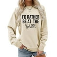 thumbnail image 3 of I'd Rather Be At The Barn Sweatshirts for Women 2025 Long Sleeve Crewneck Sweatshirt Pullover Tops Fall Winter Outfits, 3 of 4