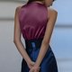 thumbnail image 4 of Correa de Espagueti para Mujer Tops de Satén Camisola Profundo Cuello en V Correas Delicadas Capa Vestir de Noche Verano Casual, 4 of 5
