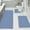 Blue, variant on Bath Mat Set 3 Pcs Non-Slip Soft Absorbent Bathroom Rugs for Home Spa Shower Floor - Machine Washable Modern Design, 3 Piece Pack