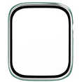 thumbnail image 2 of Case Compatible with Apple Watch Series 6/SE/Series 5/Series 4 38mm with Built in Tempered Glass Screen Protector ,Overall Protective Hard PC Case Ultra-Thin Cover-Green with Silver, 2 of 7