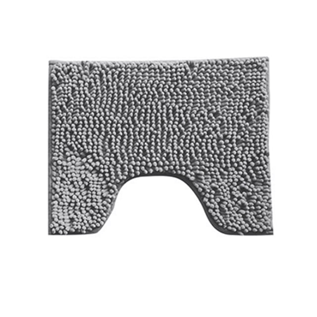 Injueey Juego de alfombrillas de baño antideslizantes, 2 uds., alfombra para baño, absorbente de agua, alfombra de felpa para inodoro, Juegos de accesorios de baño gris oscuro Injueey HA001740-01