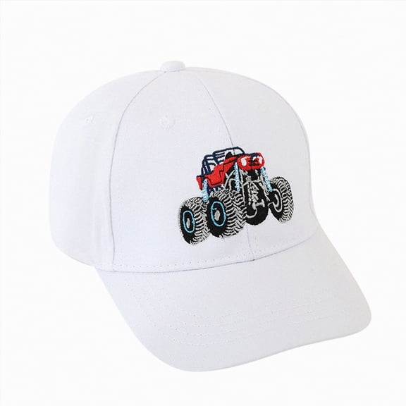 Hessimy Baseball Cap for Boys Girls, Quality Made Hat and Fitted Cap, Flatbrim Baseball Hat with Sleek Design(WhiteOne Size)