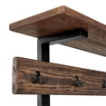 thumbnail image 4 of Alaterre Furniture Pomona Brown Wood Entryway Hall Tree with Bench & Shelves, 4 of 8