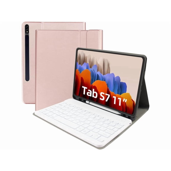 Keyboard Case for Samsung Galaxy Tab S8 / S7 11 inch (Model for SM-X700/X706/T870/T875/T878), Detachable Wireless Keyboard,Slim Stand Cover with Pen Holder
