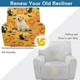 thumbnail image 4 of Xixirimido Cats Pumpkin Cobweb Recliner Cover with Pockets Reclining Slipcover 4-Pieces Lazy Boy Recliner Armchair Cover for Recliner Halloween Furniture Protector for Kid Pet, 4 of 8