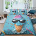 thumbnail image 1 of 3D Ice Cream Printed Comforter Cover Set Children Adult Unique Design Bedding Set Bedroom Decor,Twin (68"x86"), 1 of 5