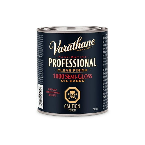 Varathane Professional Semi-Gloss Oil Base Clear Finish, 946 mL