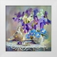 thumbnail image 1 of Zareckaye, Tatiana 15x15 White Modern Wood Framed Museum Art Print Titled - Blue and Purple Bouquet, 1 of 4