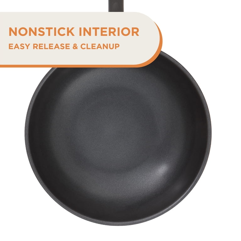 Supor 12-Inch Nonstick Aluminum Wok with Glass Lid photo 2
