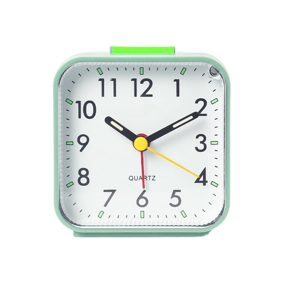 Réveil Carré, Petit Réveil Silencieux de Chevet, Outil de Réveil Domestique, Veilleuse, Horloge de Bureau pour Chambre, Horloge à Heures