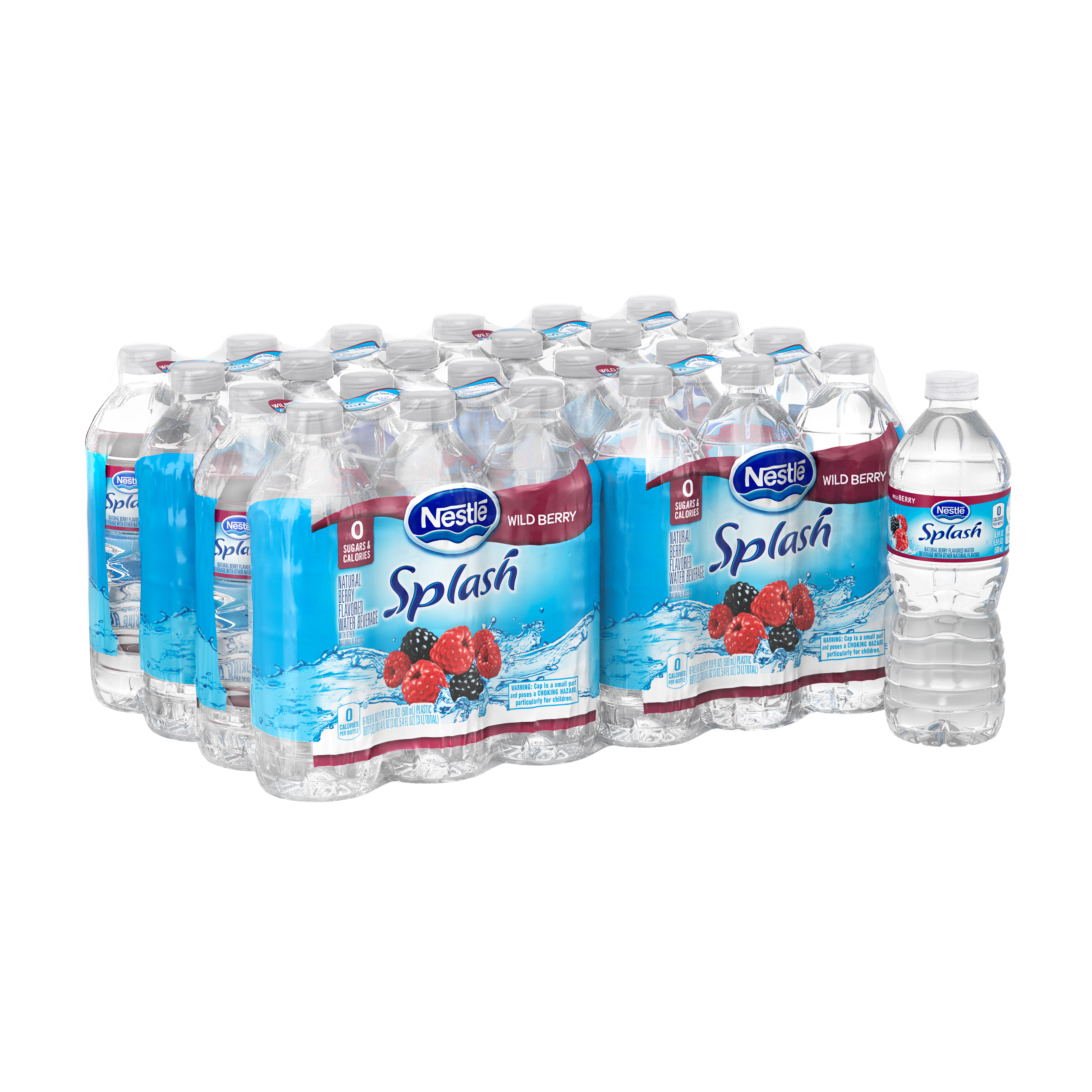 NESTLE SPLASH Water Beverage with Natural Fruit Flavor, Wild Berry