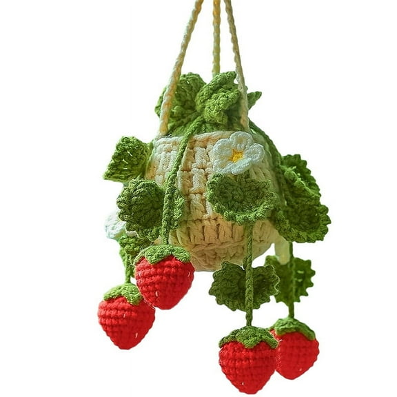 Car Plant Crochet Hanging Basket, Green
