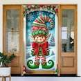 thumbnail image 6 of Loyerfyivos Winter Christmas Day Photo Background Party Decoration Door Curtain Hanging Cloth Flag, 6 of 6