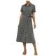thumbnail image 1 of Vestido de solapa de camisa con botones de manga corta a la moda informal para mujer Fridja  bn8264, 1 of 6