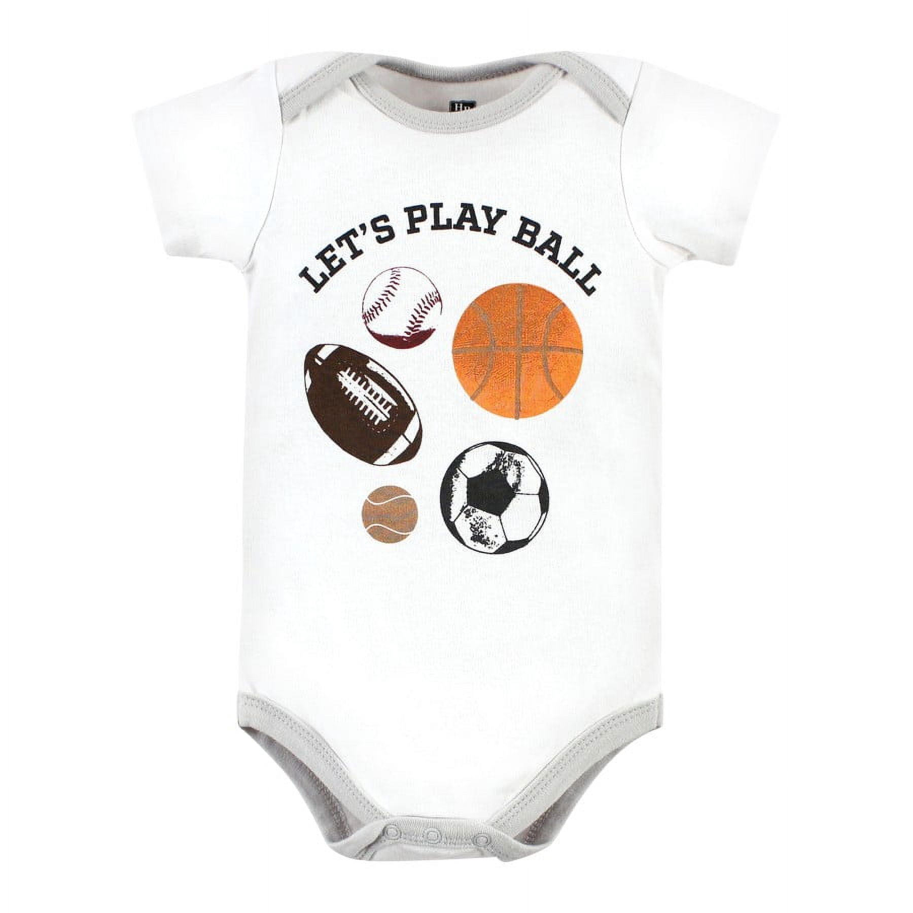 Hudson Baby Short Sleeve Bodysuits, 5-Pack, Newborn- 24 Months
