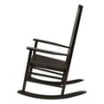 thumbnail image 3 of Shine Company Traditional Hardwood Patio Porch Rocker in Black, 3 of 5