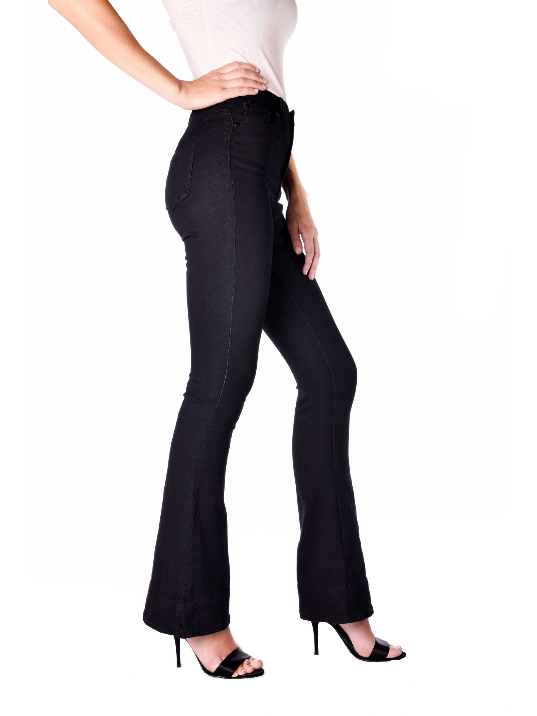 F2L77O00 Women's Juniors Bell Bottom High Waist Bootcut Flared Jeans