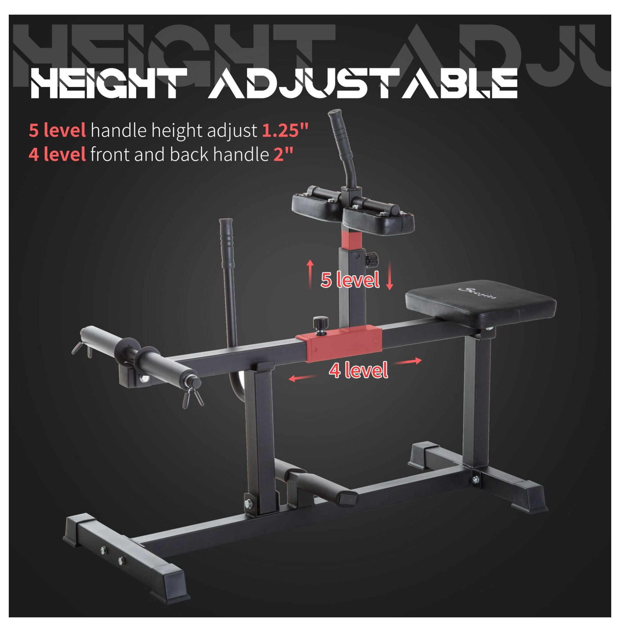 Steel Seated Calf Raise Machine, Leg Press, Strength Training, Adjustable, Gym Equipment Black