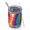 Red and Green Tie Dye Pattern, variant on Red and Green Tie Dye Pattern Wide Mouth Tumbler 1 Pack, Vacuum Insulated Reusable Thermal Cup Sweat-free Exterior Gifts Ideas for Teens Adults Office Workers Teachers