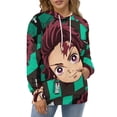 thumbnail image 5 of Demon Slayer Unisex Adult Hoodie Casual Hooded Sweatshirt Pullover Novelty 3D Printed Sweater Jacket XL, 5 of 8