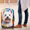 thumbnail image 4 of Welcome Spring Summer West Highland White Terrier Portrait Flower Blue Sky Travel Luggage Cover Westie Westy Dog Lover Suitcase Dust Protective Decor - 12001, 4 of 5