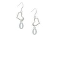 thumbnail image 2 of Delight Jewelry Silvertone Number - 0 - Open Heart French Earrings, 2 of 4