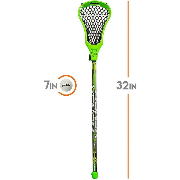 Franklin Sports 32in Youth Practice Lacrosse Stick and Ball for Ages 3+ -  Learn to Play and Teach Fundamentals - Perfect for Beginners - 2 Practice