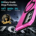 thumbnail image 4 of Cutyskin for Samsung Galaxy S24 Plus Case with 135° Adjustable Ring Kickstand, for Women Men, Military Drop Protection Armor Shock Absorbent Rugged Phone Case for Samsung Galaxy S24 Plus, Pink, 4 of 9