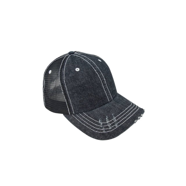 TOP HEADWEAR TopHeadwear Denim Mesh Adjustable Cap