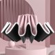 thumbnail image 4 of Yuarrent Paraguas de mujer impermeable 3 pliegues portátil al aire libre sol lluvia vinilo reflectante sombrilla 10 costillas protector solar Personal carpas Rosado Yuarrent OD029055-02, 4 of 6