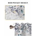 thumbnail image 6 of Blue Beige Coastal 2 Panel Kitchen Curtains for Windows, Beach Starfish Summer Eucalyptus Retro Bathroom Privacy Curtain, Home Décor Window Treatment for Bedroom/Living Room 55"x45", 6 of 6