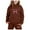 Coffee, variant on Kiijoy Toddler Girls Active Outfits Letter Print Long Sleeve Hoodie Jogger Pants Sweatsuit