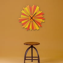 Ardeola - The Setting Sun - 16-Inch Analog Wall Clock, Starburst Sun/Sunset Design