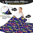 thumbnail image 3 of Excavator and Cloud Blue Pattern Teens Toddler Nap Mat with Pillow, Sleeping Mat Bag for Preschool Daycare 59"x22", 3 of 6