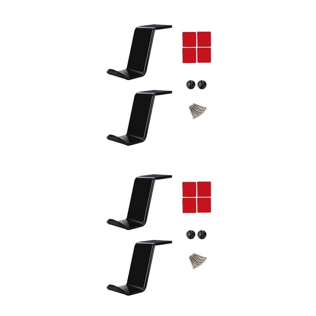 Yuarrent 2x accesorios para juegos con Clips de Cable, soporte Universal para controlador Streamdeck de escritorio, accesorio de escritorio Negro 2piezas