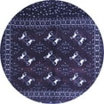 thumbnail image 1 of Ahgly Company Machine Washable Indoor Round Persian Blue Traditional Area Rugs, 7' Round, 1 of 4