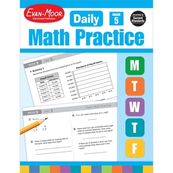 Pre-Owned Daily Math Practice, Grade 5 Te (Paperback) 1557997454 9781557997456
