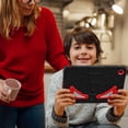 thumbnail image 6 of ELEHOLD Kids Case for Samsung Galaxy Tab A9 Plus 11.0" (2023), Heavy Duty Shockproof Rugged Protective Case with Foldable Kickstand for Boys Children for Samsung Tab A9+ Case X210/X215/X216,Black+Red, 6 of 8