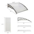 thumbnail image 7 of Canddidliike 40"×30" Polycarbonate Window Door Awning Canopy - White & Gray, 7 of 7