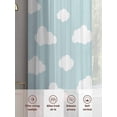 thumbnail image 6 of Clouds Sheer Curtains 63 Inch Length 2 Panels Set, Cartoon Blue Sky Minimalist Aesthetic Voile Window Treatment Rod Pocket Curtains Sheers Drapes for Bedroom/Living Room/Kitchen 52x"63"x2, 6 of 7