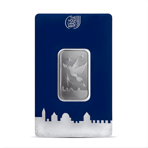 Holy Land Mint Dove of Peace 10 Gram Silver Bar - In Assay Card