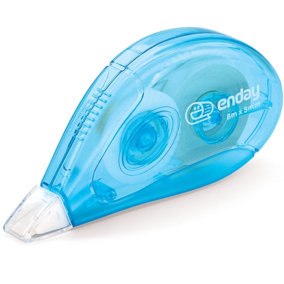 Enday White Out Correction Tape, Blue Dispenser White Out Tape, Easy to Use Applicator for Instant Corrections, Whiteout Suitable for Students, Teachers, and Office Workers