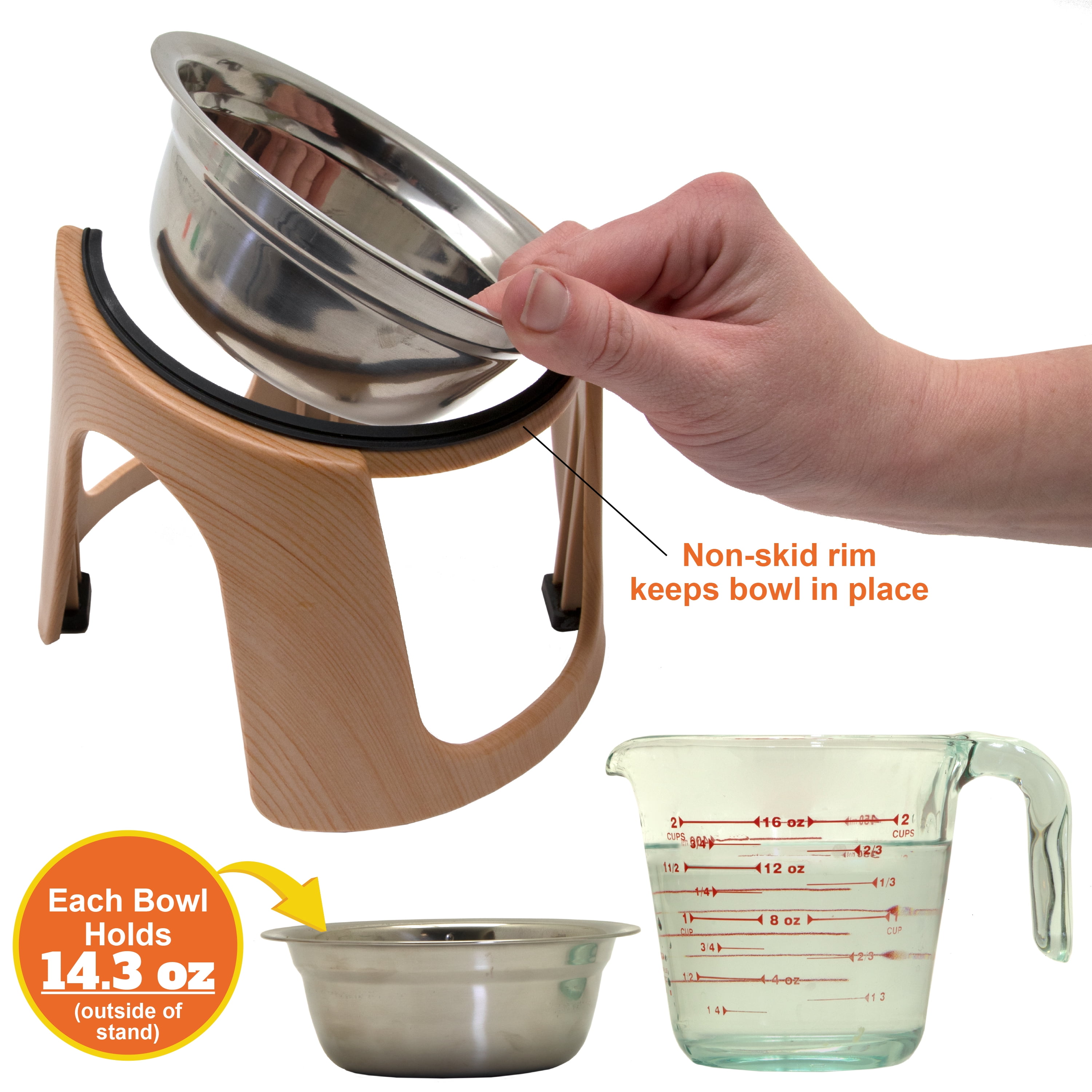 SportPet Designs Stainless Steel Bowls with Stands