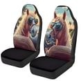 thumbnail image 6 of XYZCANDO Fun Front Car Seat Covers featuring Cool Horse Design - Breathable Waterproof Protective Set For Vehicles, 6 of 7