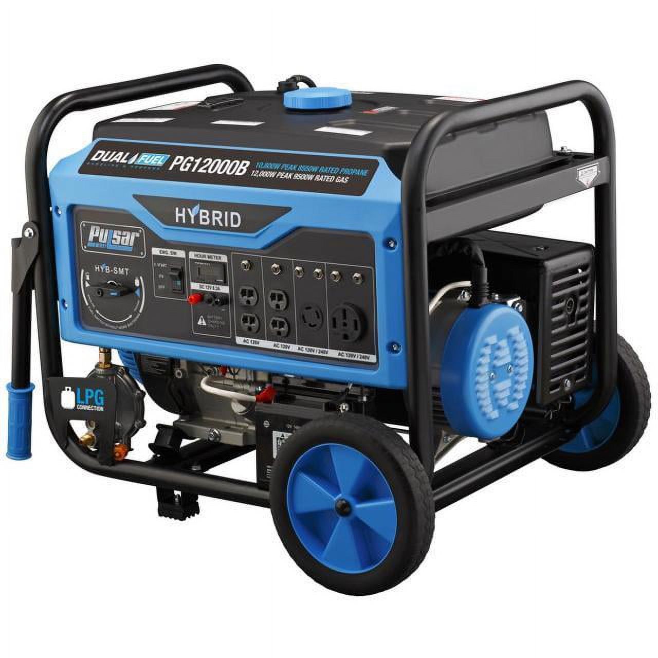 Pulsar 12,000W Dual Fuel Portable Generator with Electric Start – CARB Compliant - image 3 of 7