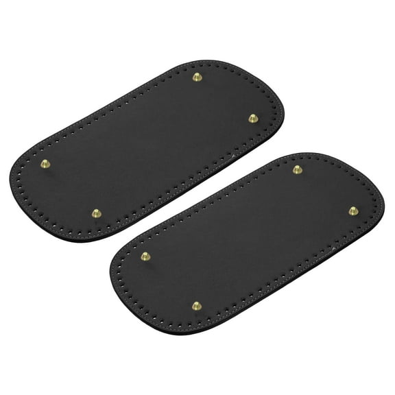 Oval Bag Bottom Shaper Pad, 2Pack 30x10cm PU Leather Cushion Base Black