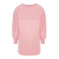 thumbnail image 5 of qolati Holiday Dresses for Women Oversized Long Sleeve Patchwork Sweatshirt Dress Solid Crewneck Drop Shoulder Pullover Tops Mini Dresses, 5 of 6