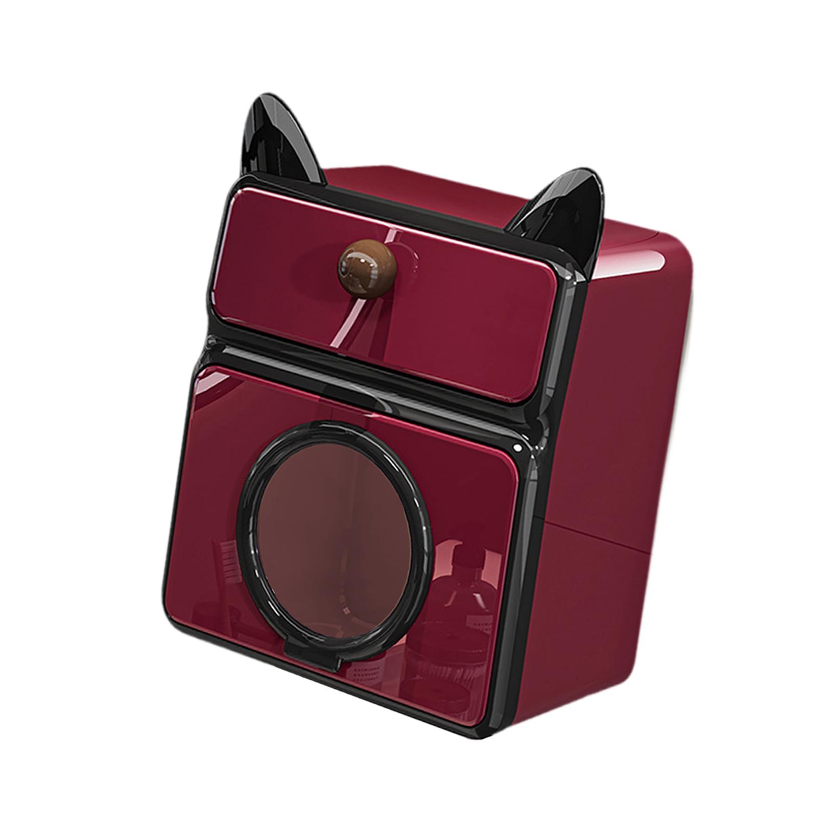 Fiocias Toilet Paper Holder Bathroom Tissue Box Waterproof Paper Roll Holder Simple Wall Red and Black