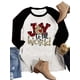 thumbnail image 5 of Qarigey Blusas de manga tres cuartos Mujer Impreso 3/4 Camiseta de algodón con manga Casual Blusa diaria Tops, Negro, M Prendas para la parte del cuerpo Negro XXL Qarigey AP003797-05, 5 of 5