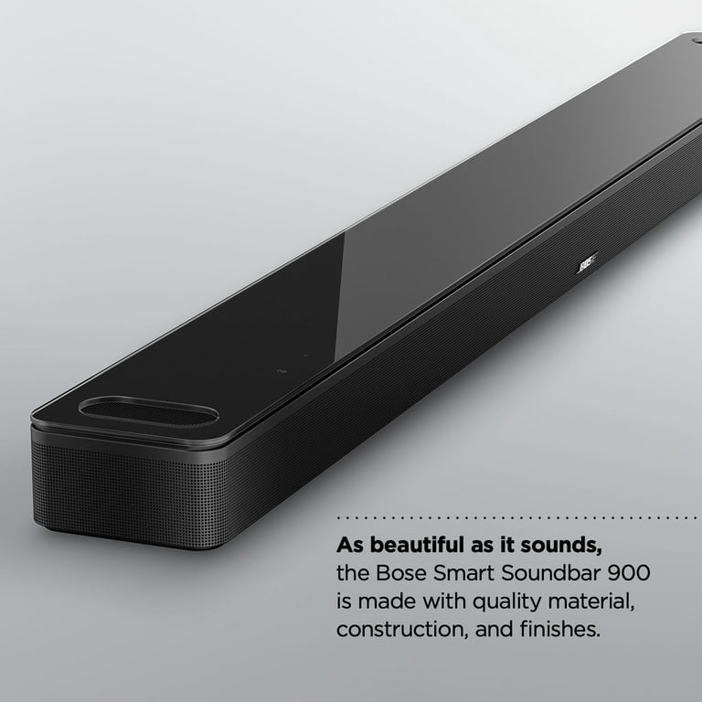 Bose Smart Soundbar 900 Black Surround Sound Wireless System, Bluetooth TV Speaker